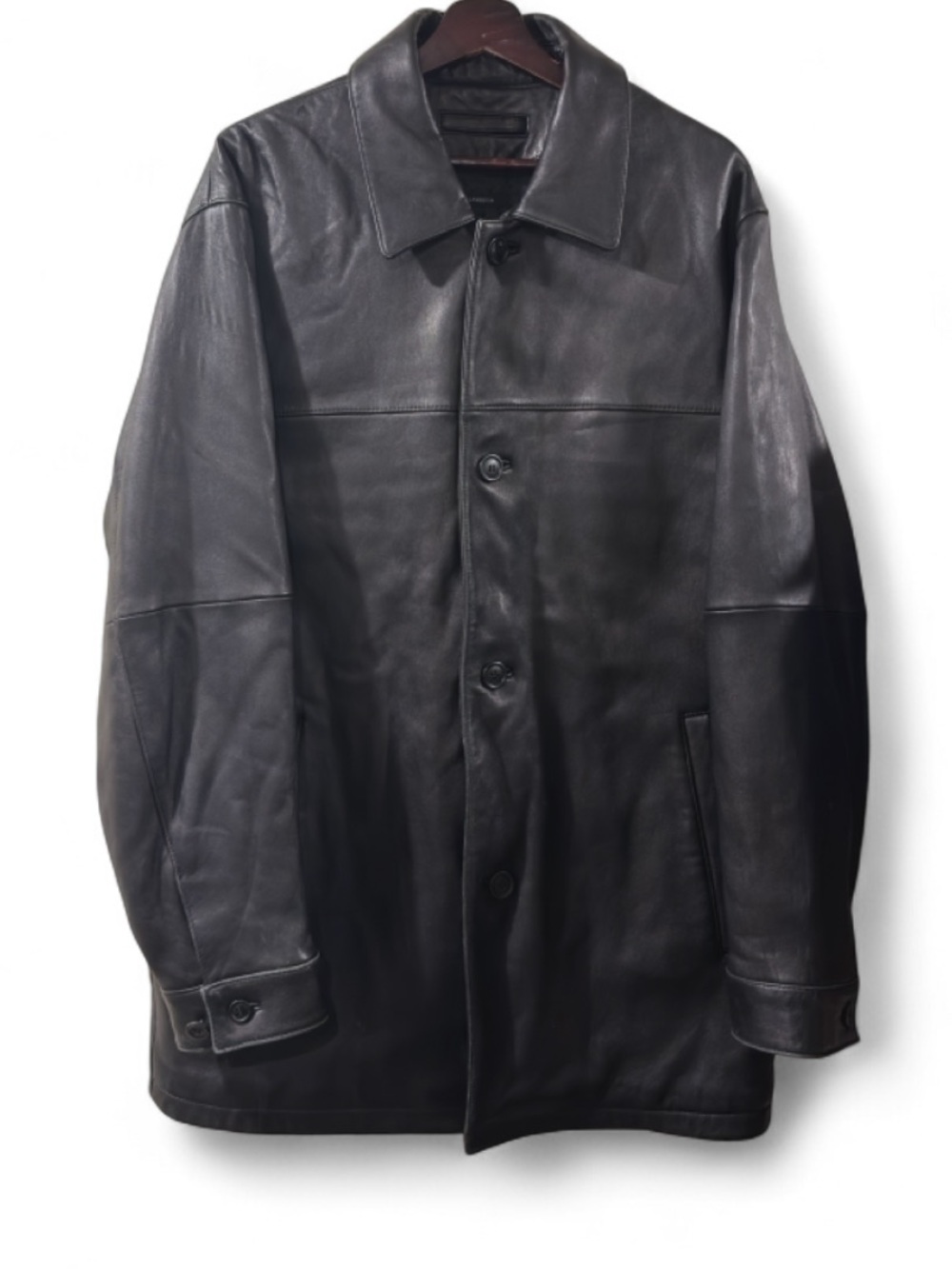 VTG 90s Genuine Lambskin Leather Car Coat Outerwear Size Men’s Large